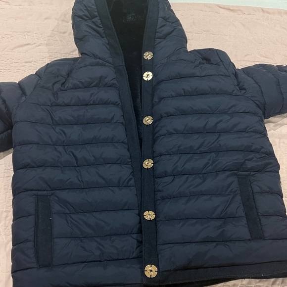 Reversible Faux Fur Hooded Puffer Jacket REBECCA MINKOFF - Picture 16 of 17